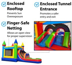 inflatable bounce house water slide kids rainbow graphic2 1 174862 1 Kids Modern Rainbow Combo