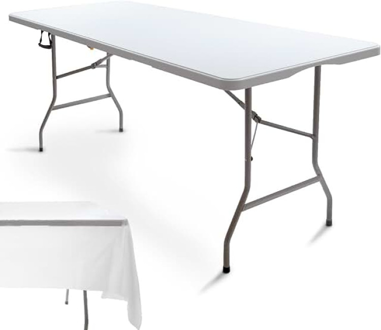 6' Folding Table- White