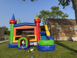 IMG 8753 1749648638 Rainbow Modular Bounce House Slide Combo