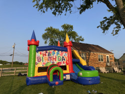 IMG 8839 1749648638 Rainbow Modular Bounce House Slide Combo